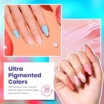 23-Piece Gel Nail Polish Set - 20 Colors