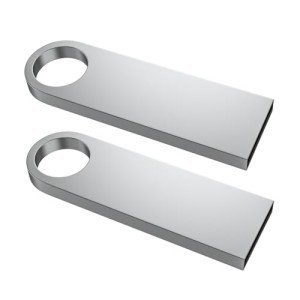 ABLAZE 2GB USB Flash Drive 2 Pack, Metal Flash Drive USB 2.0 Thumb Drives with Keychains USB Stick 2GB USB Drive Pendrive