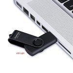 SeeDete 16GB USB Flash Drives, USB Stick, Thumb Drive Rotated Design, Memory Stick with LED Light for External Storage and Backup Data, Jump Drive, 3 Pack 16GB (3 Colors: Black Red Blue)