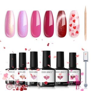 Colorful Gel Nail Polish Set - 6 Shades