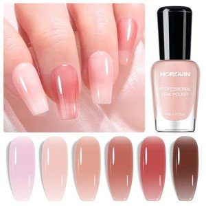 Mini Jelly Nail Polish Set: Sheer Pink & Nude