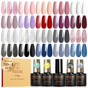 24PCS Gel Nail Polish Set with Top Coats