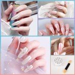 2 Jars Chrome Nail Powder - White & Red Pearl