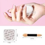 2 Jars Chrome Nail Powder - White & Red Pearl