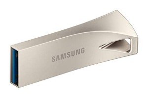 SAMSUNG BAR Plus 64GB - 300MB/s USB 3.1 Flash Drive Champagne Silver (MUF-64BE3/AM)