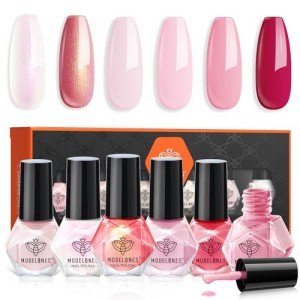 6 Color Nail Polish Set - Pink Shades