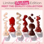 6-Color Quick-Dry Glitter Nail Polish Set