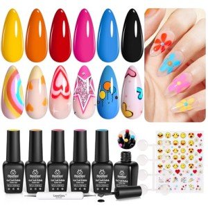 Summer Rainbow Neon Nail Polish Set - 6 Colors