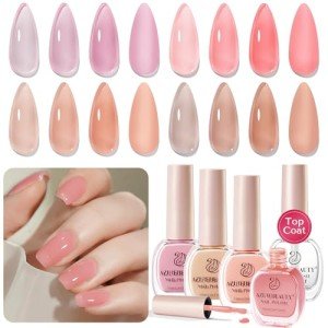 Jelly Nail Polish Set - 4 Vegan Colors