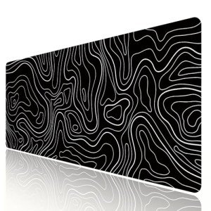 Stylish XXL Black and White Gaming Mouse Pad
