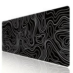 Stylish XXL Black and White Gaming Mouse Pad