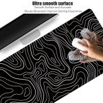Stylish XXL Black and White Gaming Mouse Pad