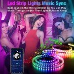 100ft Smart APP-Controlled RGB LED Strip Lights