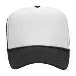 Trucker Hat with Mesh Back - Black/White