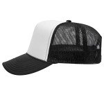 Trucker Hat with Mesh Back - Black/White