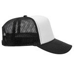 Trucker Hat with Mesh Back - Black/White