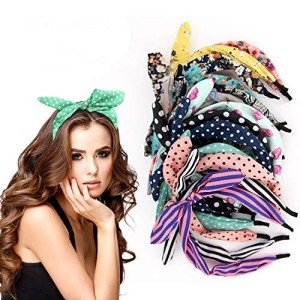 Colorful Floral & Polka Dot Headband Set, 6 Pcs
