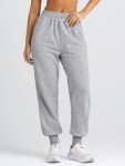 Cozy Grey High-Waisted Baggy Sweatpants for Women