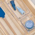 Clear Plastic Kitchen Drawer Organizer - 4"x8"x3
