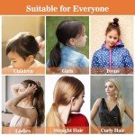 40-Pack Elastic Hair Ties for Thick Hair