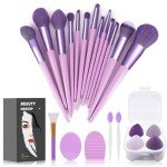 22-Piece Makeup Brush Set in Purple
