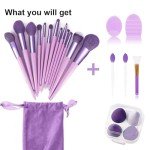 22-Piece Makeup Brush Set in Purple