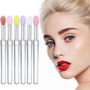 6PCS Reusable Silicone Lip Brushes and Applicators