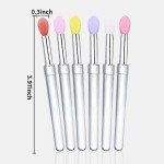 6PCS Reusable Silicone Lip Brushes and Applicators