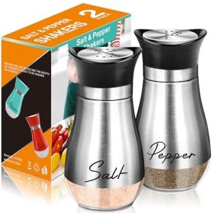 Stainless Steel Salt and Pepper Shaker Set