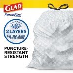 Glad ForceFlex 13 Gallon Kitchen Trash Bags, 40 Count