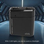 Kqcibz Black 4X AA Battery Portable Emergency Power Charger USB for Cell Phone, 046139
