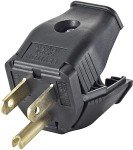 Leviton 2-Pole Grounding Plug - Black