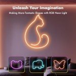 20FT Waterproof RGB Neon Rope Lights with Remote