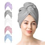 YoulerTex 5-Pack Microfiber Hair Towel Set