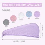 YoulerTex 5-Pack Microfiber Hair Towel Set