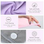 YoulerTex 5-Pack Microfiber Hair Towel Set