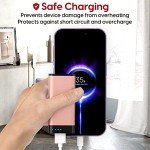 TALK WORKS Portable Charger - Fast Charging Power Bank Compatible with iPhone 13/Pro/Pro Max, 14/Plus/Pro/Pro Max, 12, 11, XR, XS, X, 8, 7, 6, SE, iPad, Android -External Cell Phone Backup (Rose Gold)