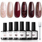6-Color Gel Nail Polish Set – Cat Eye Glitter