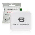 [1-Pack] Boostcharge Emergency Charger | Single-Use, Pre-Charged Power Bank for iPhone 14 and Older | Portable Battery Backup for Travel, Outdoor, and Emergency Situations