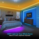 100ft RGB LED Strip Lights with Bluetooth Control