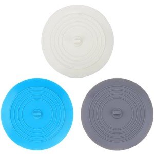 3-Pack Silicone Bathtub Drain Stoppers - V-TOP