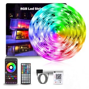 RGB LED Strip Lights with Remote & App Control