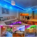 100ft RGB LED Strip Lights with Bluetooth Control