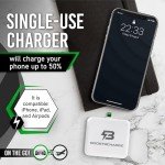 [1-Pack] Boostcharge Emergency Charger | Single-Use, Pre-Charged Power Bank for iPhone 14 and Older | Portable Battery Backup for Travel, Outdoor, and Emergency Situations