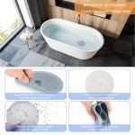3-Pack Silicone Bathtub Drain Stoppers - V-TOP