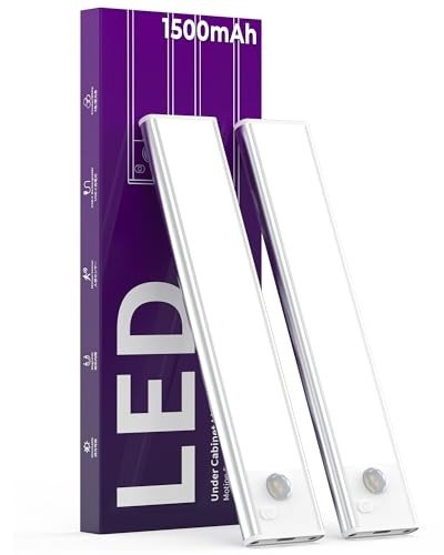 Motion Sensor LED Under Cabinet Lights, 2 Pack