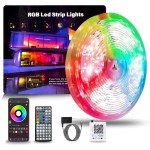 100FT RGB LED Strip Lights with Remote & App