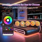100FT RGB LED Strip Lights with Remote & App