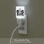 Cute Dog Mom LED Night Light with Paw Print