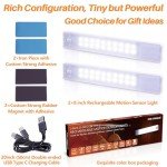 2 Pack Rechargeable Motion Sensor LED Lights